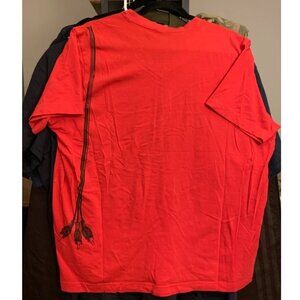 adidas Yohji Yamamoto Y-3 Red RCA Connector Analog Wire Art Print T-Shirt - XL